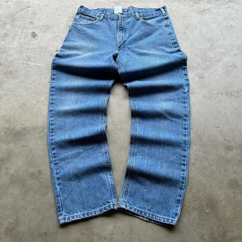 Vintage mid wash carhartt denim workwear‎ jeans super comfortable nice baggy fit
